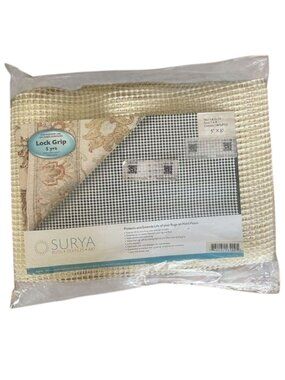 Surya Lock Grip Rug Gripper Rug Pad for Hard Surfaces  8' x 5'